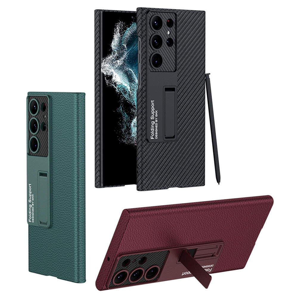 luxury leather with kickstand