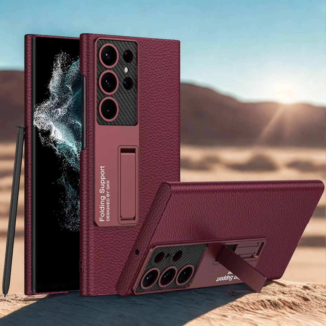 luxury leather with kickstand