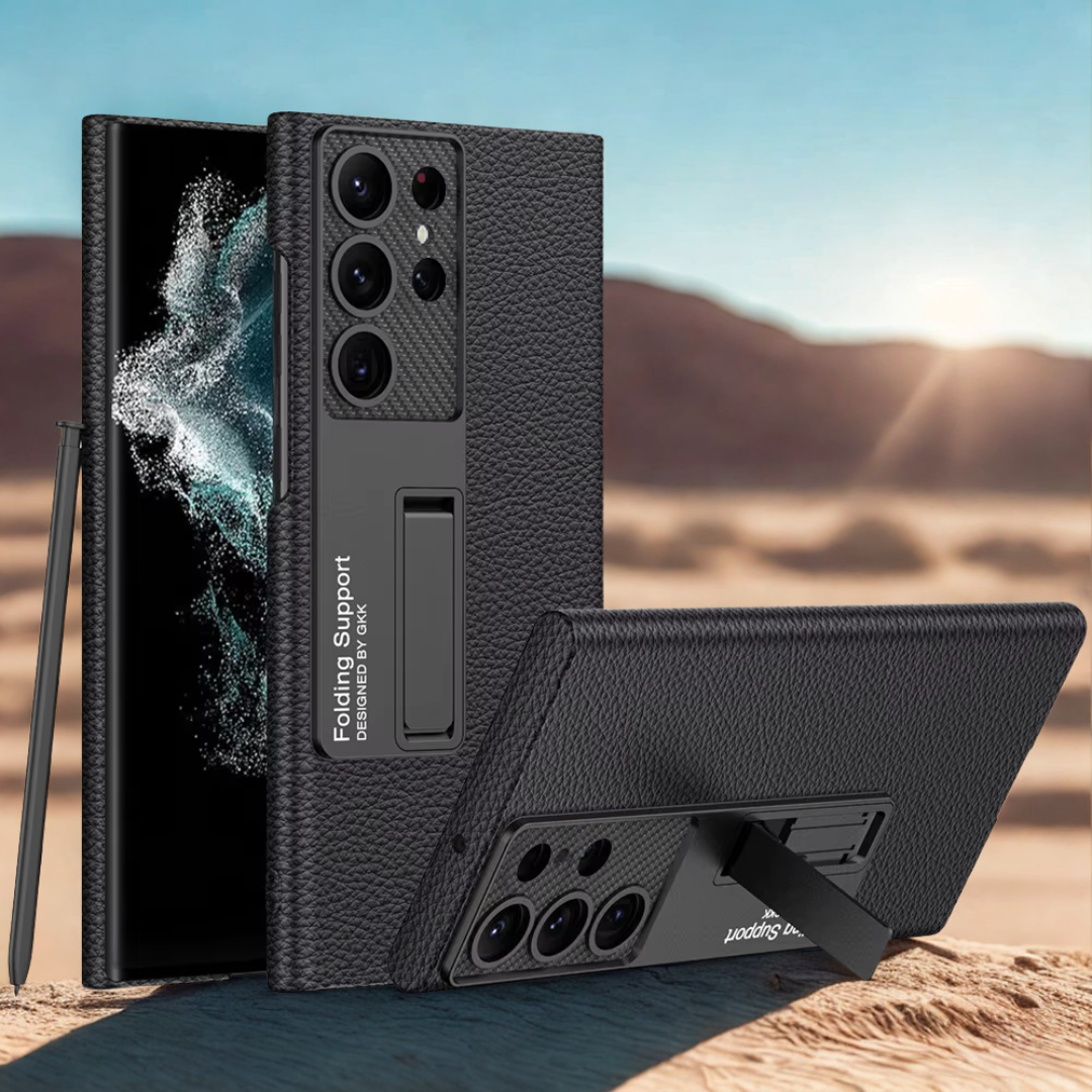 luxury leather with kickstand