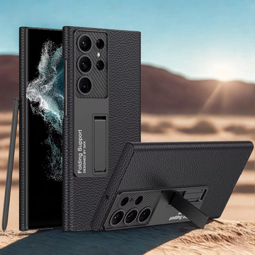 luxury leather with kickstand